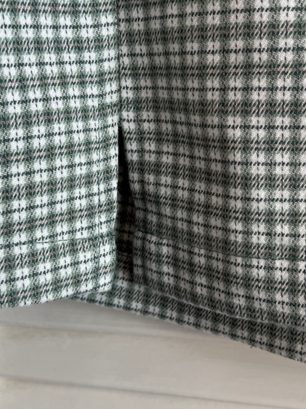 John Galt Brandy Melville Green Checked A-Line Mini Skirt Size XS (est) - Picture 4 of 9